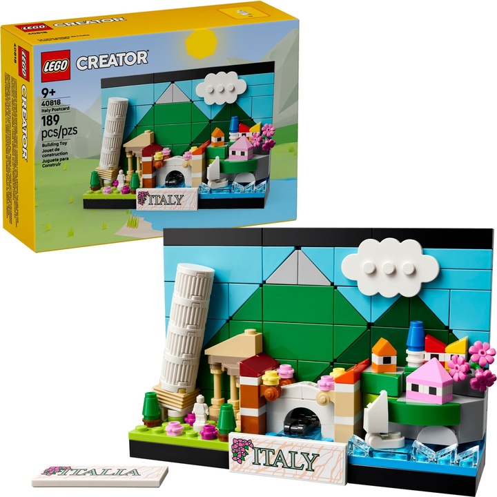 Set de construcție LEGO Creator - Vedere din Italia, 189 piese, 9x14x4cm