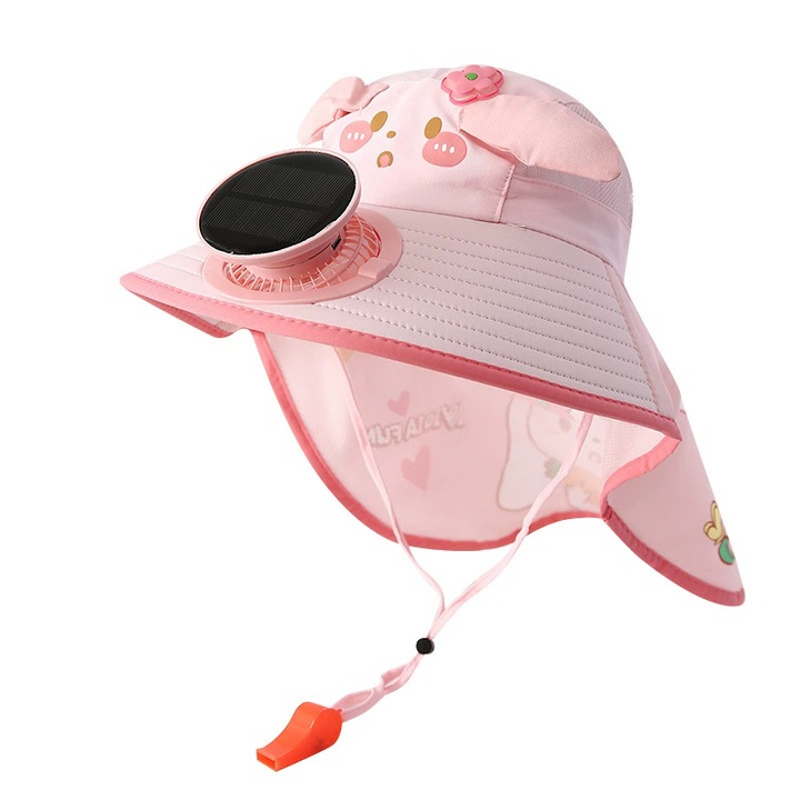 Лятна шапка с широка периферия и сенник, многоцветна, детска шапка за слънце