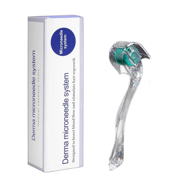 Aparat de masaj, LXNZUHN, Skin rolling needle, 540 ace, 1.0mm, verde transparent, 16.2x4.5x4cm