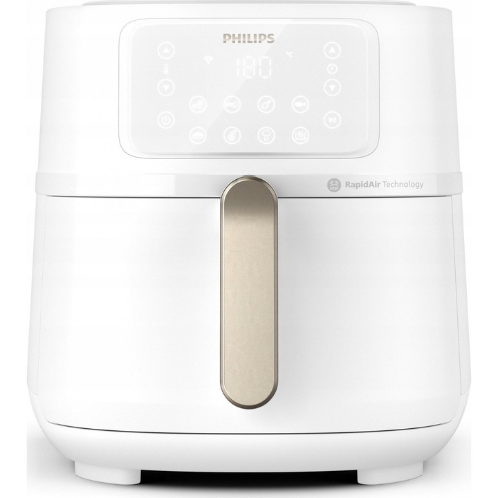 Фритюрник с горещ въздух Philips серия 5000 Airfryer XXL Connected HD9285/00, 7,2 л, 2000 W, Rapid Air, 8 програми, Wi-Fi, бял