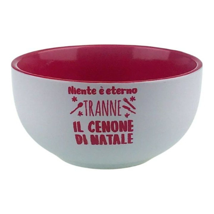 Bol din ceramica cu text in limba italiana 13X7 cm M4
