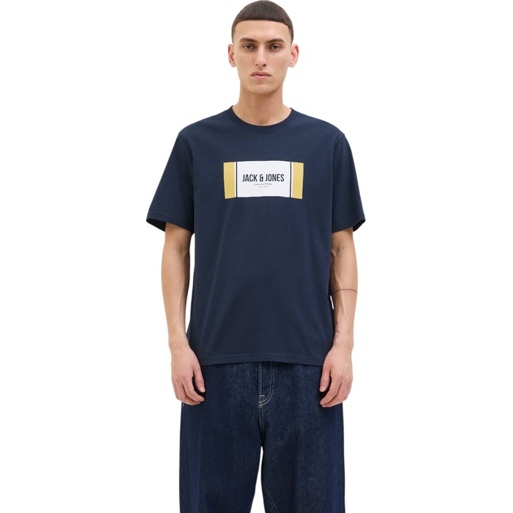 Tricou JACK &JONES Hayato BTS LN 47436, Albastru inchis