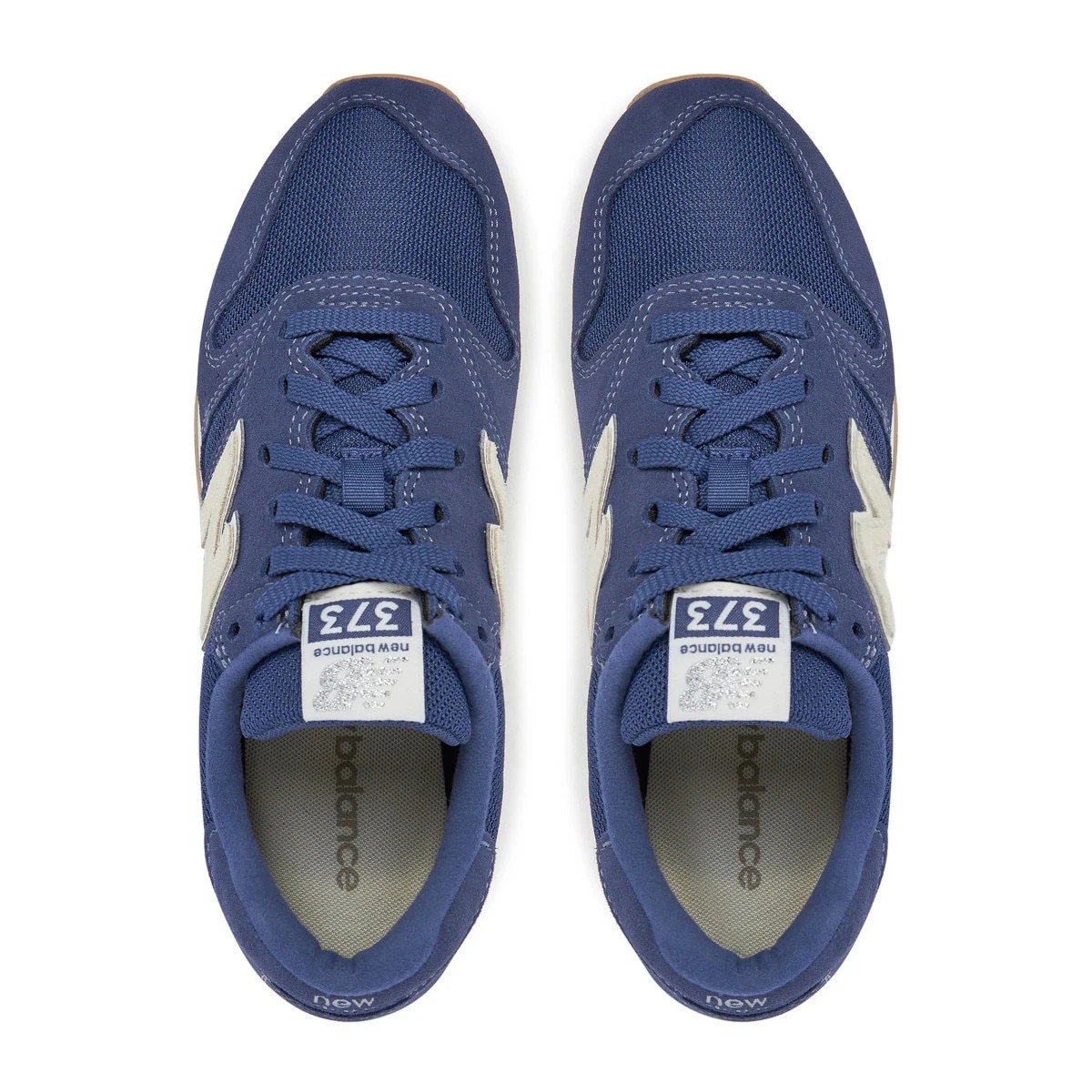 Tenisi dama New Balance 373, piele suede si textil, albastru,