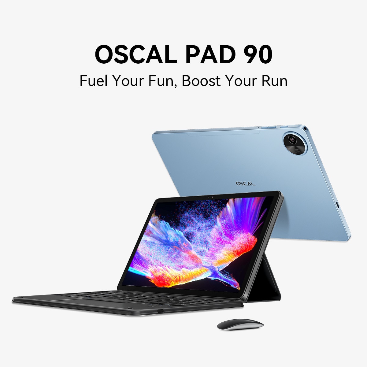 Tableta Oscal Pad 90, 10.918 Inch, Android 14 Tablets, 24GB RAM+128GB ROM(2TB Expand), 120Hz, Octa-Core, UMS9230(T606), HD+, 800x1280, 8MP+5MP Dual Camera, 6600mAh, 2.4G/5G, GPS, Albastru