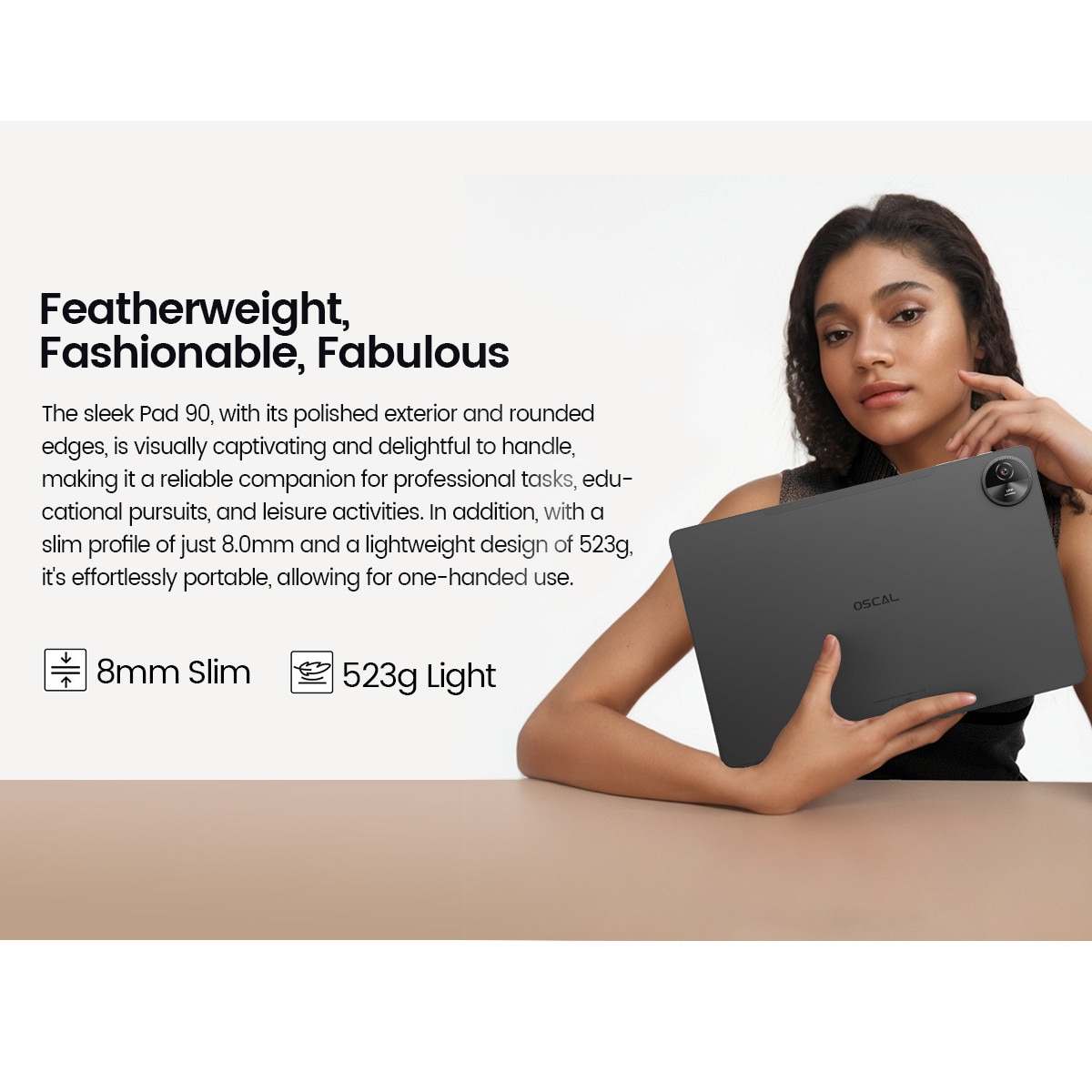 Tableta Oscal Pad 90, 10.918 Inch, Android 14 Tablets, 24GB RAM+128GB ROM(2TB Expand), 120Hz, Octa-Core, UMS9230(T606), HD+, 800x1280, 8MP+5MP Dual Camera, 6600mAh, 2.4G/5G, GPS, Albastru