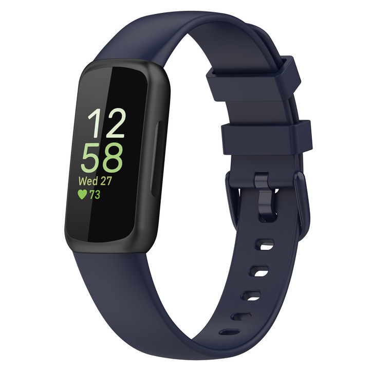 Fitbit Inspire3 kompatibilis szilikon óraszíj, KATITFENXK®, 9, 1-6, 1 láb, csere, fekete