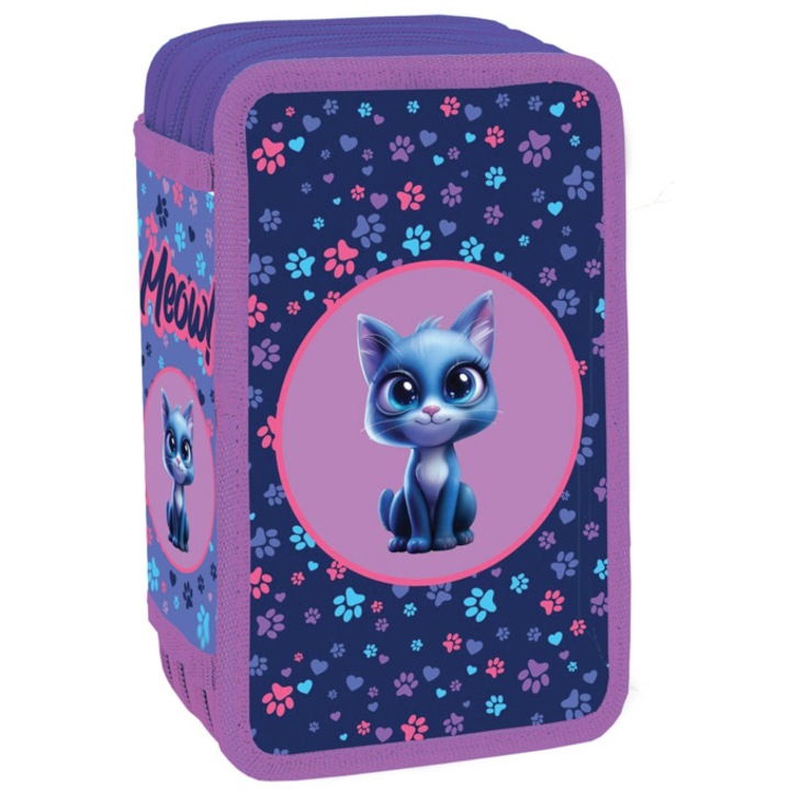 Несесер S-Cool, Meow, Необорудван, 3 ципа