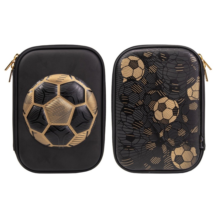 Несесер S-Cool, Football-Gold Edition, 3D, 1 цип, 22.5x15.5x6 см