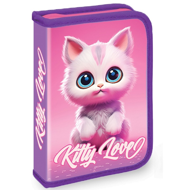 Несесер S-Cool, Kitty Love, Оборудван, 1 цип, 2 удължителя, 32 части