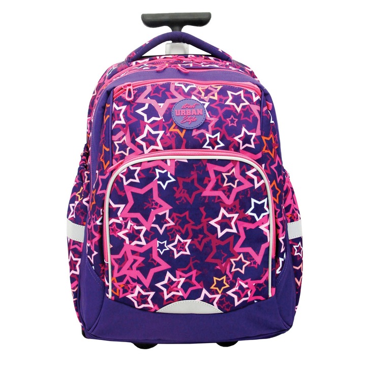 Ghiozdan S-Cool, Urban, Stars, Trolley, 46x34x20 cm