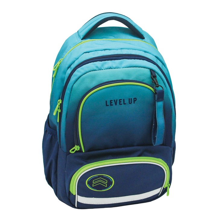 S-Cool iskolatáska, Level Up, Ergonomikus, Laptop rekesz, 42x31x16 cm