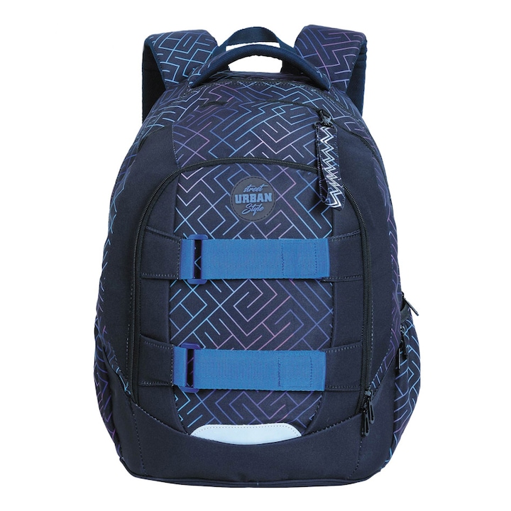 S-Cool iskolatáska, Urban Maze, Anatómiai, 43x29x22 cm
