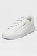 Puma, Pantofi sport de piele ecologica Rickie Classic, Alb optic, Argintiu, 3