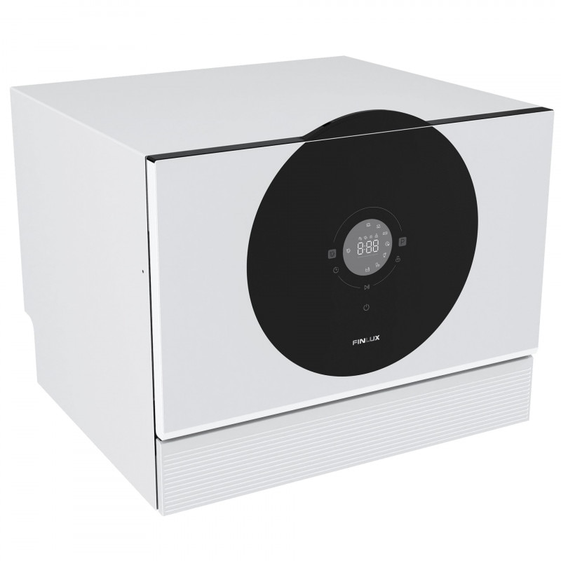 Mașină de spălat vase Finlux WQP6-3609W, 6 seturi, 7 programe, Autocurățare, Display LED cu control tactil, Alb