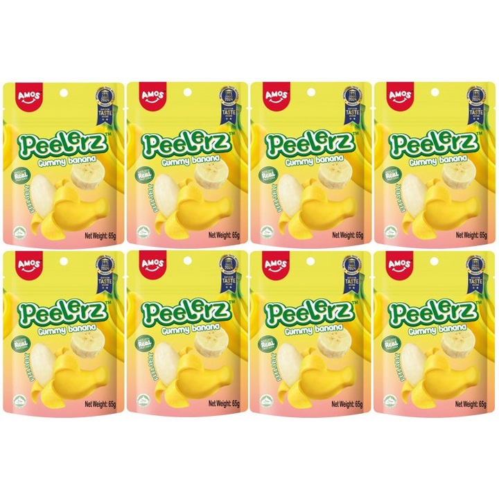 Желирани Бонбони AMOS, Peelerz Banana, 8 x 65 g