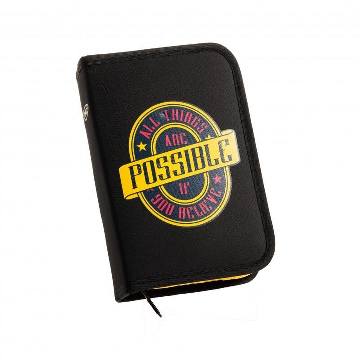 Penar echipat Daco Butterfly, negru/galben, 19.5x13x4cm