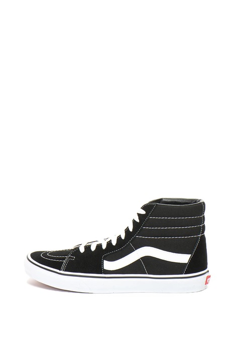 Vans, Tenisi mid-high cu insertii de piele intoarsa, Negru, 9.5