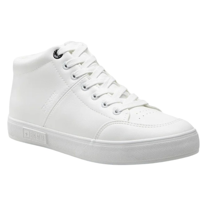 Tenisi Big Star KK174347, piele ecologica, captusiti cu blana sintetica, alb, 42 EU