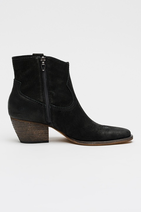 Dolce Vita, Botine cowboy de piele intoarsa Silma, Negru stins