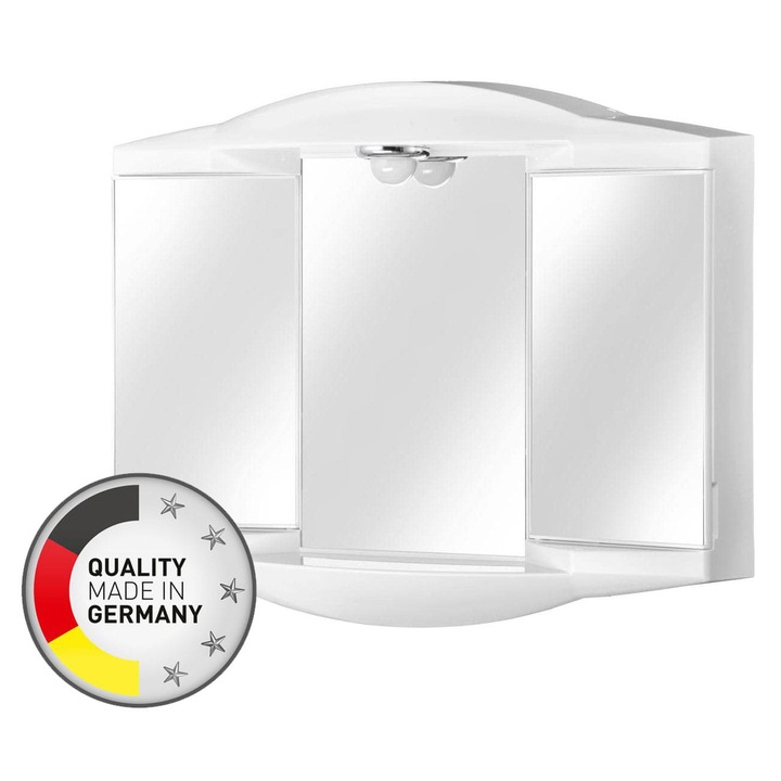 Sifonier cu oglinda, Jokey, 62x53x18cm, 3 usi, alb, montaj usor