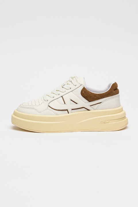ASH, Flatform bőrsneaker, Krémszín