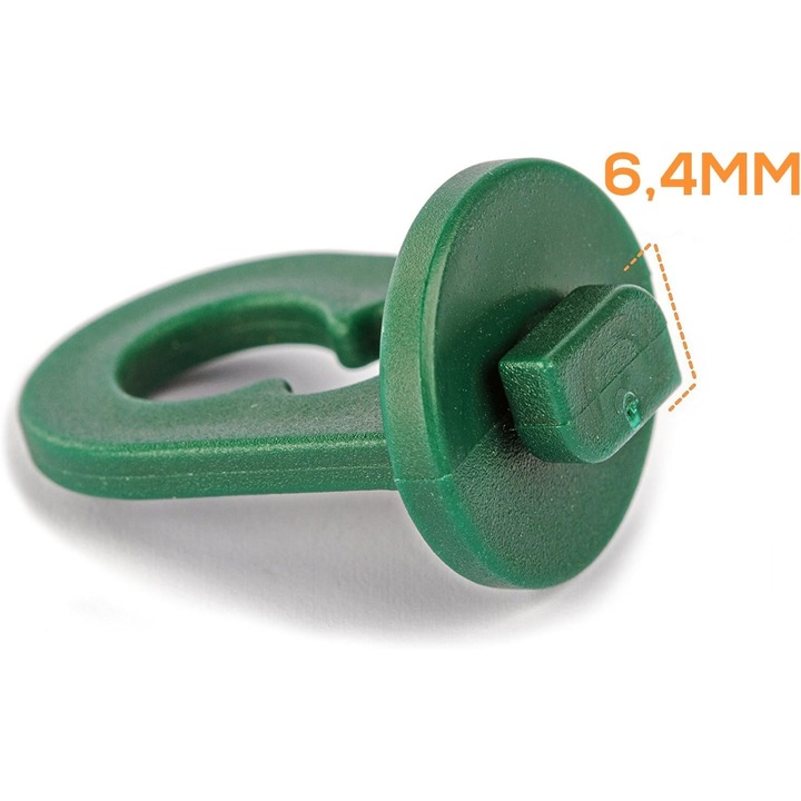 Set de 30 cleme verzi pentru plante, suport pentru sere, plastic, rezistente