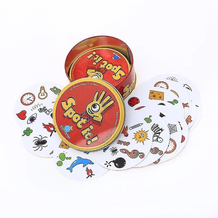 Joc de societate Dobble - Spot it, 2-6 jucatori, 13x8x13cm, cutie metalica