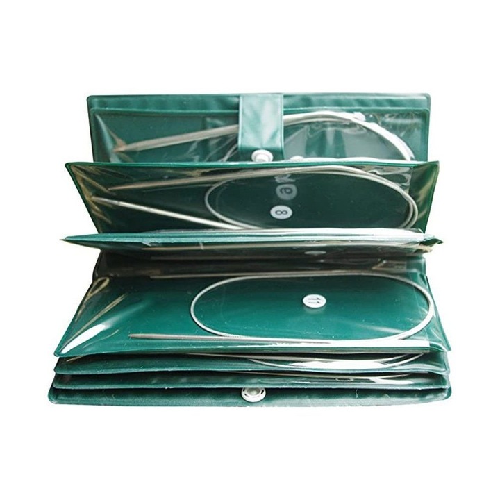 Crosete din otel inoxidabil, set de 11 dimensiuni, 1.5mm-5mm, 80cm