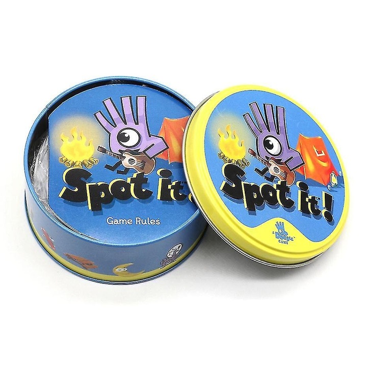 Joc de societate Dobble - Spot it, 2-6 jucatori, 13x8x13cm, cutie metalica