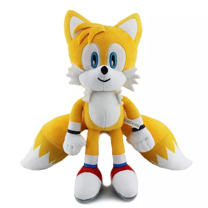 Papusa din plus, Sonic The Hedgehog, 28-32cm, galben/alb