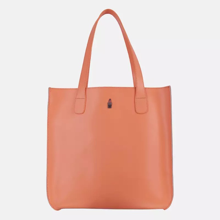 Bőr válltáska, Wojewodzic, GILDA modell, narancssárga, A4-es rekesszel, kivehető betéttel.