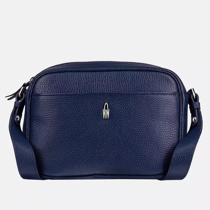 Női táska, Wojewodzic, valódi bőrből készült levéltartó, gránátvörös, arany részletekkel, kis méret