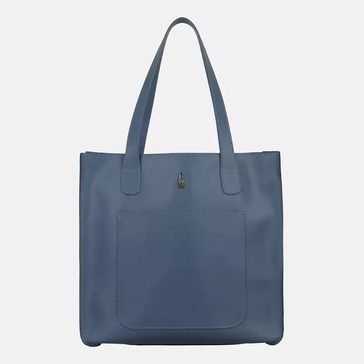 DALIA bevásárlótáska, Wojewodzic, valódi bőrből, világoskék sarong, A4-es méret