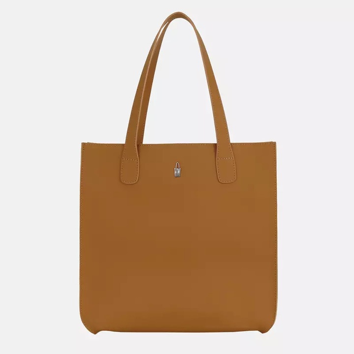 Valódi bőr válltáska, Wojewodzic, GILDA, bézs, 33x31x12cm