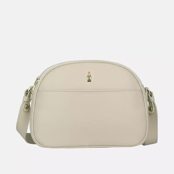 Női táska, Wojewodzic, YARA modell, természetes bőr, 28x21x9cm, bézs