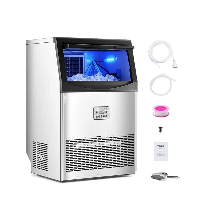 Masina de gheata comerciala, independenta, productie 41 kg/24h, 50 cuburi de gheata, tip dulap