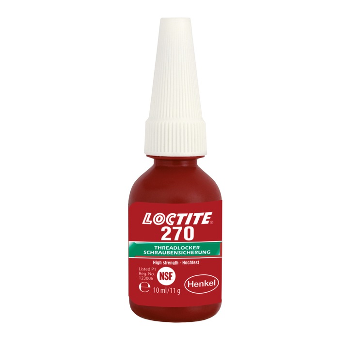 Adeziv asigurator/blocator filete, LOCTITE® 270, 10ml, rezistenta mare, verde