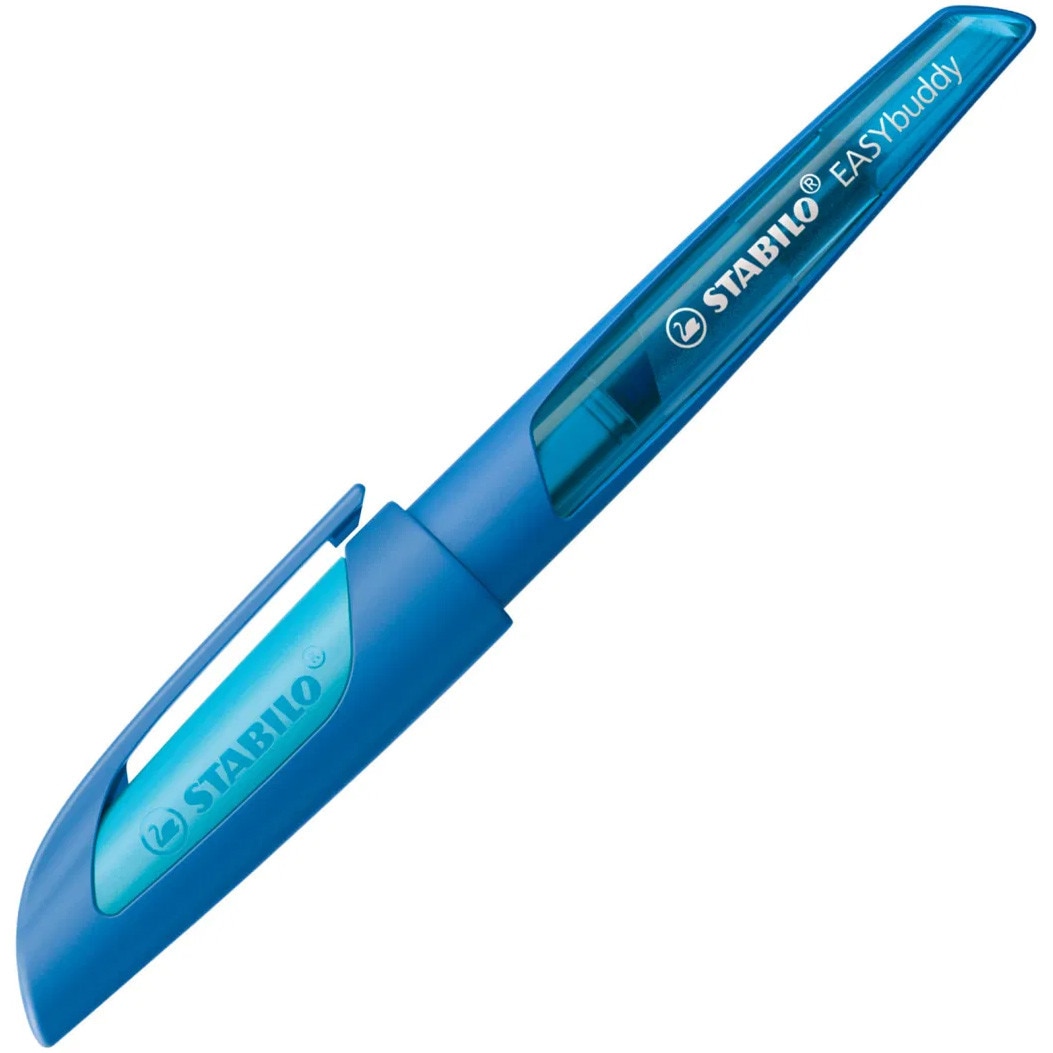 Stilou Stabilo EASYbuddy, M, dark blue/light blue, 1 rezerva, blister