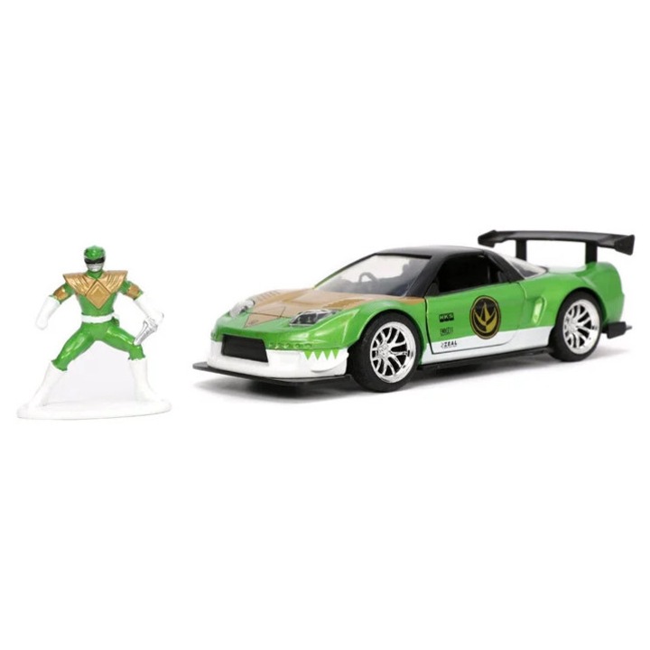 Masinuta Honda NSX Type-R Japan Spec 2002 cu figurina Green Ranger - 1/32 Jada