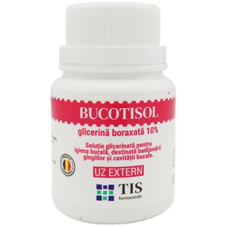 Glicerina Boraxata 10% forte cu Patlagina, reduce rapid aftele si inflamatiile bucale, 25ml, Laboratoarele Tis Farmaceutic