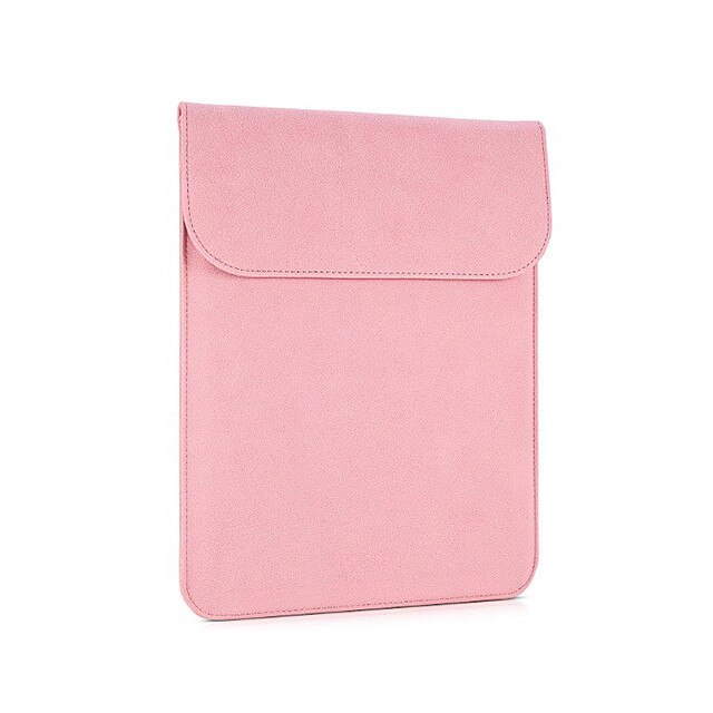 Husa protectie laptop 14.1"/15.6", piele ecologica, inchidere magnetica verticala, roz