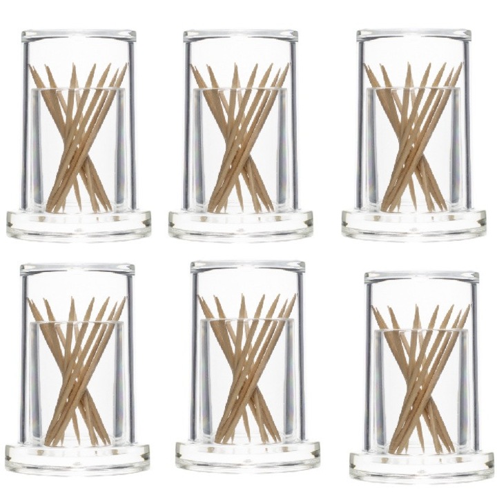 Set 6 suporturi pentru scobitori acrilic F0080 RAKI