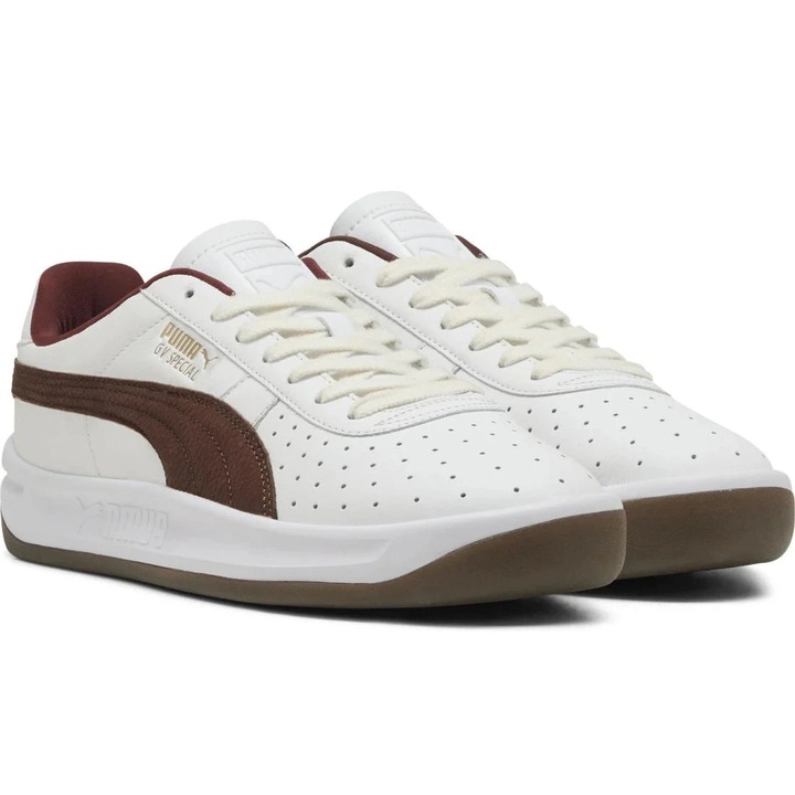 Tenisi barbati, Puma, Spring - Summer, casual, alb, piele naturala