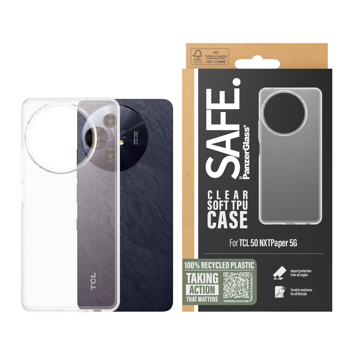 Husa telefon, Safe, pentru TCL 50 Nxtpaper 5G, transparenta