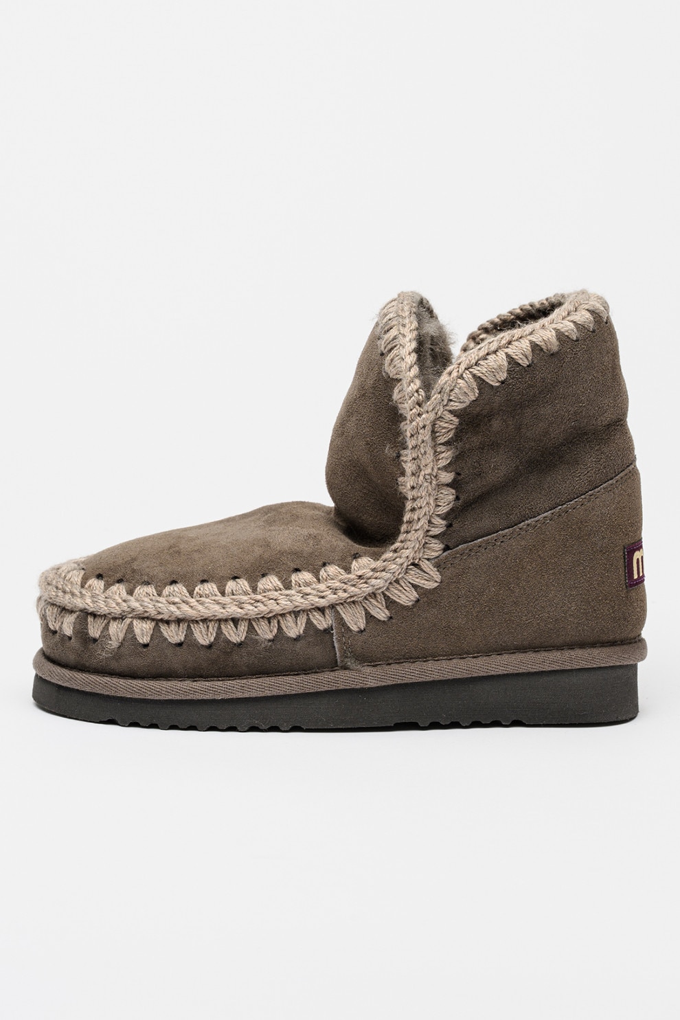UGG, Ghete slip-on din piele intoarsa Mini Bailey Bow II, Gri, 7