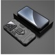Кейс G-Ring Defender, съвместим с Xiaomi 15 Pro 5G, Antishock Armor, въртящ се на 360 градуса пръстен, вграден магнит за закрепване в кола, TPU + PC, черен