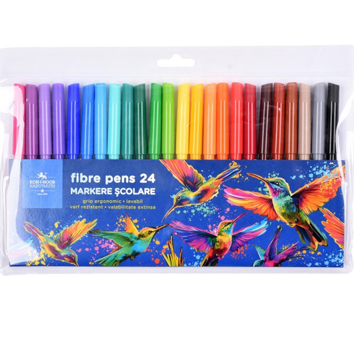 Set 24 culori carioca COLIBRI