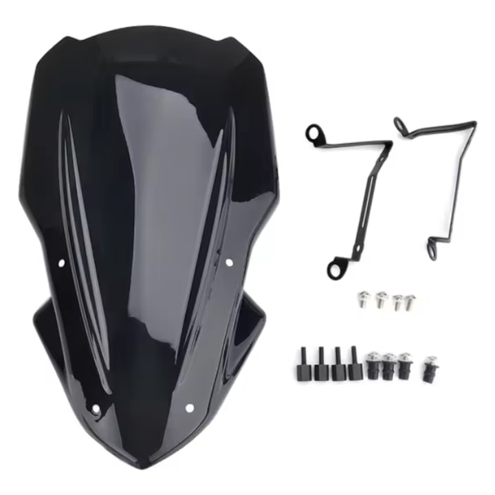 Parbriz moto TopX, Pentru Kawasaki Z900 17-18, 39cm, negru