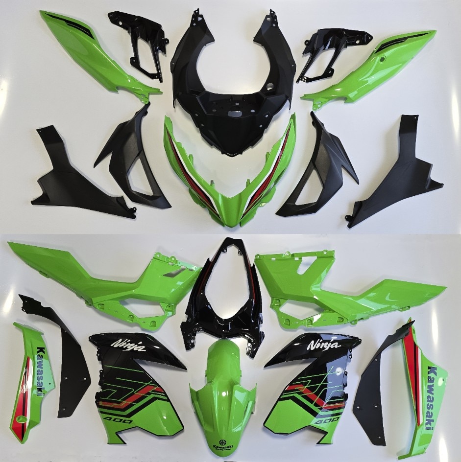 Set carenaj complet moto TopX, 20 piese, pentru Kawasaki Ninja 400