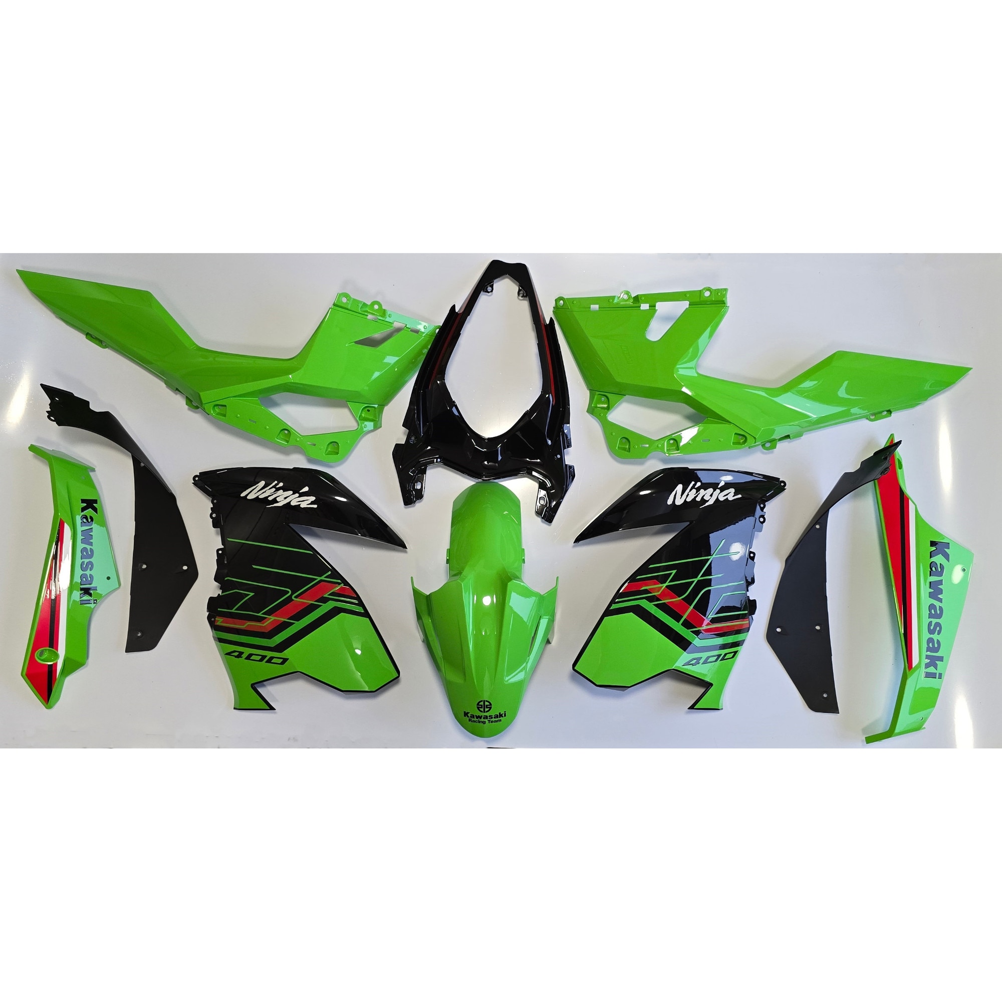 Set carenaj complet moto TopX, 20 piese, pentru Kawasaki Ninja 400